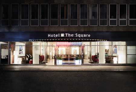 The entrance / the facade of the hotel The Square